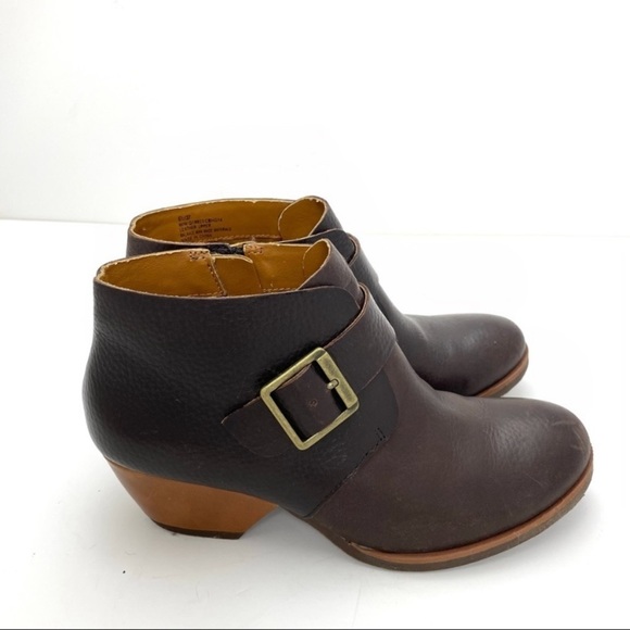 KORK Ease Belted Leather Ankle Bootie in Chocolate Brown - Picture 5 of 10